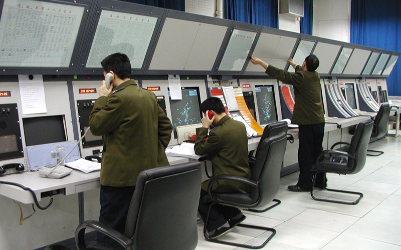某空軍機(jī)場監(jiān)控電視墻控制臺(tái)案例照片